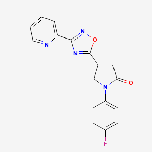 1-(4-Fluorophenyl)-4-[3-(2-pyridyl)-1,2,4-oxadiazol-5-yl]-2-pyrrolidinone