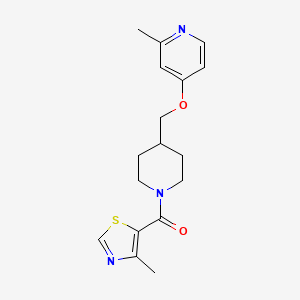 [4-[(2-Methylpyridin-4-yl)oxymethyl]piperidin-1-yl]-(4-methyl-1,3-thiazol-5-yl)methanone