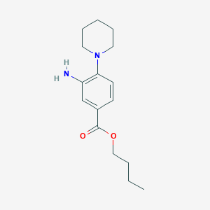 molecular formula C16H24N2O2 B254397 Butyl 3-amino-4-(piperidin-1-yl)benzoate 