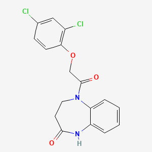 5-[(2,4-dichlorophenoxy)acetyl]-1,3,4,5-tetrahydro-2H-1,5-benzodiazepin-2-one