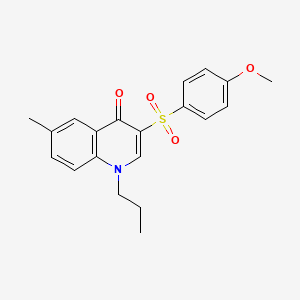 molecular formula C20H21NO4S B2543980 3-((4-甲氧基苯基)磺酰基)-6-甲基-1-丙基喹啉-4(1H)-酮 CAS No. 899214-38-1