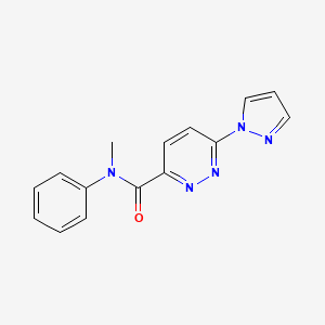 molecular formula C15H13N5O B2543985 N-methyl-N-phenyl-6-(1H-pyrazol-1-yl)pyridazine-3-carboxamide CAS No. 1351633-75-4