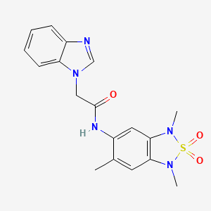 2-(1H-benzo[d]imidazol-1-yl)-N-(1,3,6-trimethyl-2,2-dioxido-1,3-dihydrobenzo[c][1,2,5]thiadiazol-5-yl)acetamide