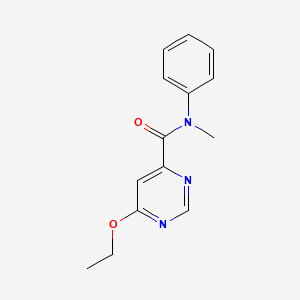 molecular formula C14H15N3O2 B2543991 6-ethoxy-N-methyl-N-phenylpyrimidine-4-carboxamide CAS No. 2034579-85-4