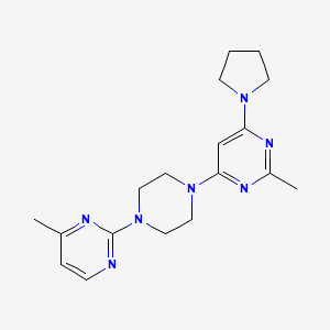 molecular formula C18H25N7 B2543992 2-Methyl-4-[4-(4-methylpyrimidin-2-yl)piperazin-1-yl]-6-pyrrolidin-1-ylpyrimidine CAS No. 2415520-40-8