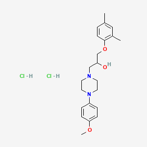 molecular formula C22H32Cl2N2O3 B2543997 1-(2,4-dimethylphenoxy)-3-[4-(4-methoxyphenyl)piperazin-1-yl]propan-2-ol Dihydrochloride CAS No. 474263-02-0