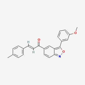 molecular formula C24H19NO3 B2544000 (E)-1-[3-(3-methoxyphenyl)-2,1-benzisoxazol-5-yl]-3-(4-methylphenyl)-2-propen-1-one CAS No. 383147-22-6