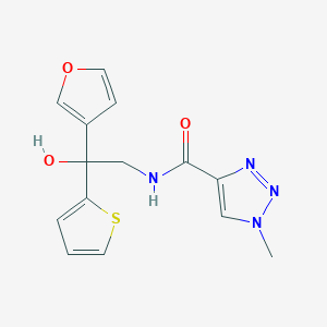 N-(2-(furan-3-yl)-2-hydroxy-2-(thiophen-2-yl)ethyl)-1-methyl-1H-1,2,3-triazole-4-carboxamide