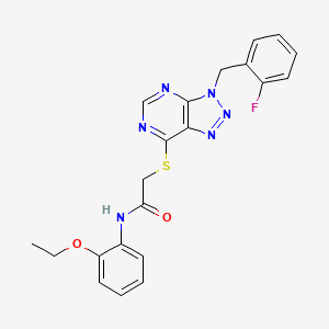 molecular formula C21H19FN6O2S B2544021 N-(2-ethoxyphenyl)-2-((3-(2-fluorobenzyl)-3H-[1,2,3]triazolo[4,5-d]pyrimidin-7-yl)thio)acetamide CAS No. 863458-64-4