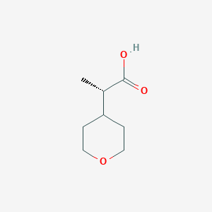 molecular formula C8H14O3 B2544027 (2S)-2-(Oxan-4-yl)propanoic acid CAS No. 2248202-73-3