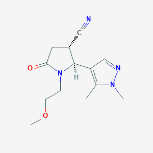 rac-(2R,3R)-2-(1,5-dimethyl-1H-pyrazol-4-yl)-1-(2-methoxyethyl)-5-oxopyrrolidine-3-carbonitrile, trans