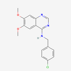 N-[(4-chlorophenyl)methyl]-6,7-dimethoxyquinazolin-4-amine