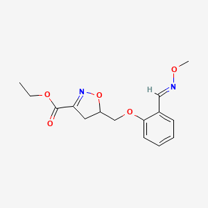 ethyl 5-({2-[(1E)-(methoxyimino)methyl]phenoxy}methyl)-4,5-dihydro-1,2-oxazole-3-carboxylate