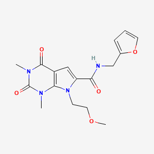 N-(furan-2-ylmethyl)-7-(2-methoxyethyl)-1,3-dimethyl-2,4-dioxo-2,3,4,7-tetrahydro-1H-pyrrolo[2,3-d]pyrimidine-6-carboxamide