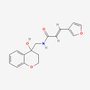 molecular formula C17H17NO4 B2544050 (E)-3-(furan-3-yl)-N-((4-hydroxychroman-4-yl)methyl)acrylamide CAS No. 1799254-97-9