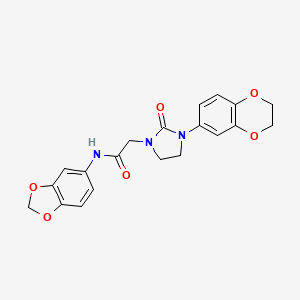 N-(2H-1,3-BENZODIOXOL-5-YL)-2-[3-(2,3-DIHYDRO-1,4-BENZODIOXIN-6-YL)-2-OXOIMIDAZOLIDIN-1-YL]ACETAMIDE