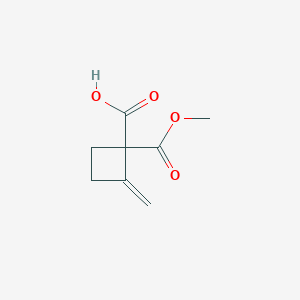 molecular formula C8H10O4 B2544065 1-Methoxycarbonyl-2-methylidenecyclobutane-1-carboxylic acid CAS No. 2247103-32-6