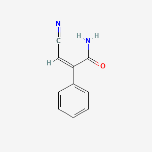 molecular formula C10H8N2O B2544073 (Z)-3-cyano-2-phenylprop-2-enamide CAS No. 302966-88-7