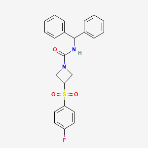 N-benzhydryl-3-((4-fluorophenyl)sulfonyl)azetidine-1-carboxamide