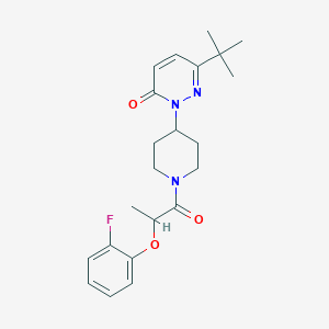 6-Tert-butyl-2-[1-[2-(2-fluorophenoxy)propanoyl]piperidin-4-yl]pyridazin-3-one