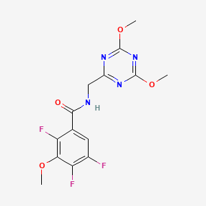 N-((4,6-dimethoxy-1,3,5-triazin-2-yl)methyl)-2,4,5-trifluoro-3-methoxybenzamide