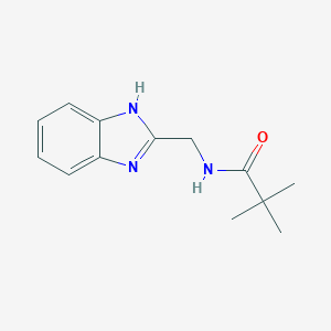 molecular formula C13H17N3O B254409 N-(1H-benzimidazol-2-ylmethyl)-2,2-dimethylpropanamide 
