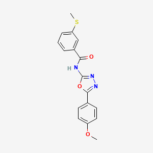 N-[5-(4-methoxyphenyl)-1,3,4-oxadiazol-2-yl]-3-methylsulfanylbenzamide