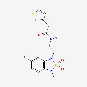 N-(2-(6-fluoro-3-methyl-2,2-dioxidobenzo[c][1,2,5]thiadiazol-1(3H)-yl)ethyl)-2-(thiophen-3-yl)acetamide