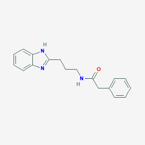 molecular formula C18H19N3O B254410 N-[3-(1H-benzimidazol-2-yl)propyl]-2-phenylacetamide 