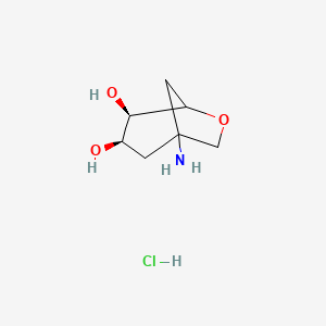 (3R,4R)-1-Amino-6-oxabicyclo[3.2.1]octane-3,4-diol;hydrochloride