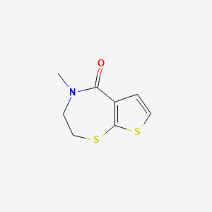 4-methyl-3,4-dihydrothieno[3,2-f][1,4]thiazepin-5(2H)-one