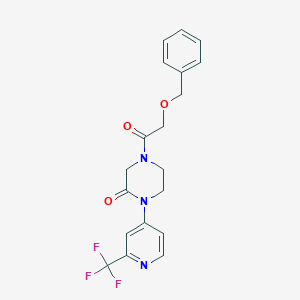 4-[2-(Benzyloxy)acetyl]-1-[2-(trifluoromethyl)pyridin-4-yl]piperazin-2-one