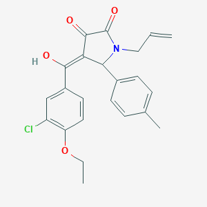 molecular formula C23H22ClNO4 B254412 1-allyl-4-(3-chloro-4-ethoxybenzoyl)-3-hydroxy-5-(4-methylphenyl)-1,5-dihydro-2H-pyrrol-2-one 