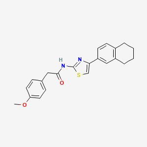 molecular formula C22H22N2O2S B2544122 2-(4-甲氧基苯基)-N-[4-(5,6,7,8-四氢萘-2-基)-1,3-噻唑-2-基]乙酰胺 CAS No. 923415-46-7