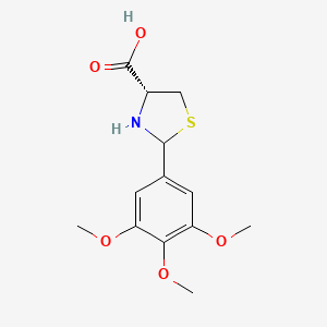 molecular formula C13H17NO5S B2544125 (4R)-2-(3,4,5-三甲氧基苯基)-1,3-噻唑烷-4-羧酸 CAS No. 637032-02-1