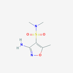 molecular formula C6H11N3O3S B2544141 3-amino-N,N,5-trimethyl-1,2-oxazole-4-sulfonamide CAS No. 1354513-02-2