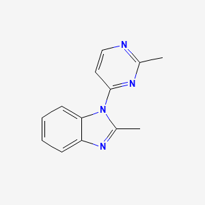 molecular formula C13H12N4 B2544145 2-Methyl-1-(2-methylpyrimidin-4-yl)benzimidazole CAS No. 1499625-69-2
