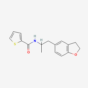 molecular formula C16H17NO2S B2544148 N-(1-(2,3-dihydrobenzofuran-5-yl)propan-2-yl)thiophene-2-carboxamide CAS No. 2034574-01-9