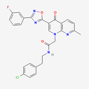 molecular formula C27H21ClFN5O3 B2544150 N-cyclopropyl-1-[6-({2-[(3-methylphenyl)amino]-2-oxoethyl}thio)pyridazin-3-yl]piperidine-3-carboxamide CAS No. 1030133-15-3