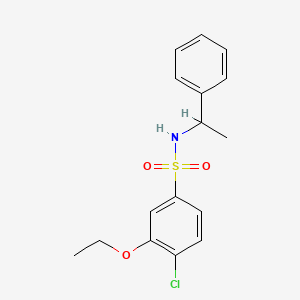 molecular formula C16H18ClNO3S B2544154 4-chloro-3-ethoxy-N-(1-phenylethyl)benzenesulfonamide CAS No. 723745-35-5