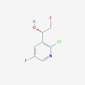 molecular formula C7H6ClF2NO B2544159 (1S)-1-(2-氯-5-氟吡啶-3-基)-2-氟乙醇 CAS No. 2416218-23-8