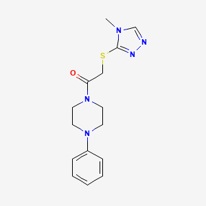 2-((4-methyl-4H-1,2,4-triazol-3-yl)thio)-1-(4-phenylpiperazin-1-yl)ethanone