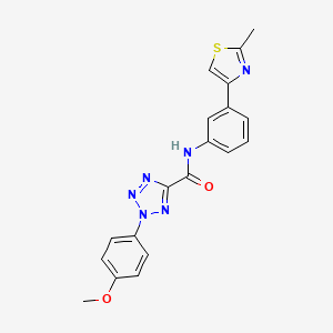 molecular formula C19H16N6O2S B2544167 2-(4-甲氧苯基)-N-(3-(2-甲基噻唑-4-基)苯基)-2H-四唑-5-甲酰胺 CAS No. 1396848-52-4