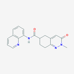 2-methyl-3-oxo-N-(quinolin-8-yl)-2,3,5,6,7,8-hexahydrocinnoline-6-carboxamide