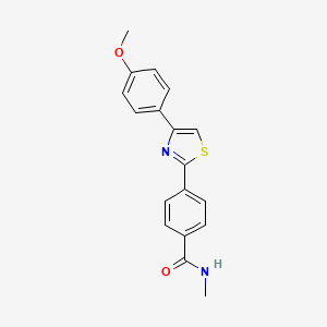molecular formula C18H16N2O2S B2544178 4-[4-(4-methoxyphenyl)-1,3-thiazol-2-yl]-N-methylbenzamide CAS No. 321430-20-0