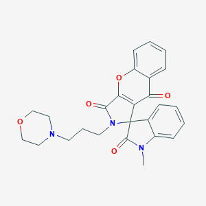 molecular formula C26H25N3O5 B254418 1'-methyl-2-[3-(morpholin-4-yl)propyl]-2H-spiro[chromeno[2,3-c]pyrrole-1,3'-indole]-2',3,9(1'H)-trione 