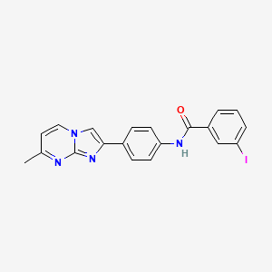 molecular formula C20H15IN4O B2544214 3-iodo-N-(4-{7-methylimidazo[1,2-a]pyrimidin-2-yl}phenyl)benzamide CAS No. 923243-95-2