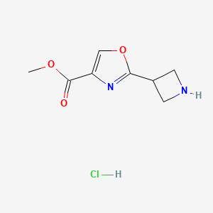 molecular formula C8H11ClN2O3 B2544222 2-(氮杂环丁-3-基)-1,3-恶唑-4-羧酸甲酯；盐酸盐 CAS No. 2095672-88-9