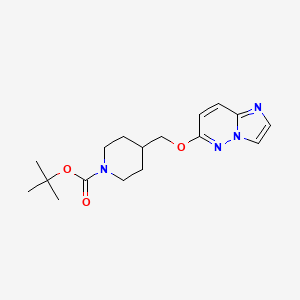 molecular formula C17H24N4O3 B2544230 Tert-butyl 4-(imidazo[1,2-b]pyridazin-6-yloxymethyl)piperidine-1-carboxylate CAS No. 2415554-33-3