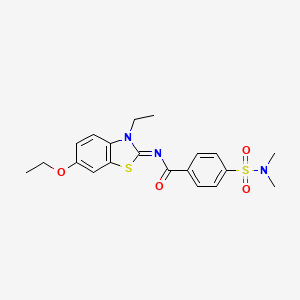 molecular formula C20H23N3O4S2 B2544235 (Z)-4-(N,N-dimethylsulfamoyl)-N-(6-ethoxy-3-ethylbenzo[d]thiazol-2(3H)-ylidene)benzamide CAS No. 850909-89-6